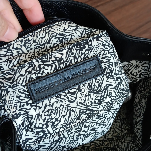 Rebecca minkoff black leather lexi bucket bag purse - Picture 8 of 12